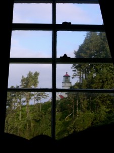 The view from our bed. It looks harmless in daylight.