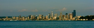 Seattle on the horizon.